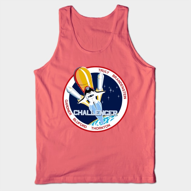 STS 8 Mission Patch Tank Top by Spacestuffplus